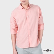 GALLOP : OXFORD CASUAL SHIRT เสื้อเชิ๊ตแขนยาว ผ้า OXFORD รุ่น GW9030 สี Rose Pink - โอรส