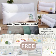 Toddler Pillow Core with Case Cotton 30x50cm