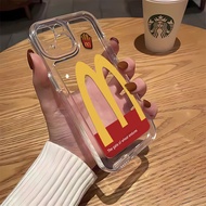 McDonald's Space Phone Case For iPhone 7 8 Plus XS MAX X XR 14 Pro Max 11 12 13 15 Pro Max SE 2020 Cover Shockproof Clear