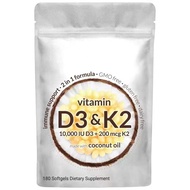 TK Exclusive Vitamin D3+k2Vitamin D3 K2 Capsules 180 Capsules AD513 #.