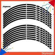 Skym* 16Pcs Car Motorcycle Bicycle Wheel Rim Reflective Sticker Tape Strip Decal Decor