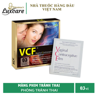 Màng Phim Tránh Thai VCF - Nhập Khẩu Từ Mỹ (Hộp 3 Màng) Luxcare