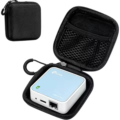 Carrying Hard EVA Case for TP-Link TL-WR802N Wireless Travel WiFi Router N300 WLAN Nano Portable WiF