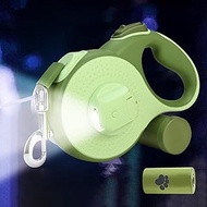 Dog Lead 8 m - Roller Lead with LED Light and Poop Pocket Holder, Tangle-Free Lead for Large Dogs, Q