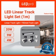 LED PRO LED LIGHT LED Linear Track Light 1pc with Track Light 2 pcs 1m Track Complete Set