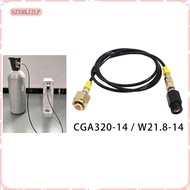 [szxmkj2lp] Stream Adapter Hose 60inch CGA320-14/W21.8-14 to -4 Sparkling Machine Maker Direct Conne