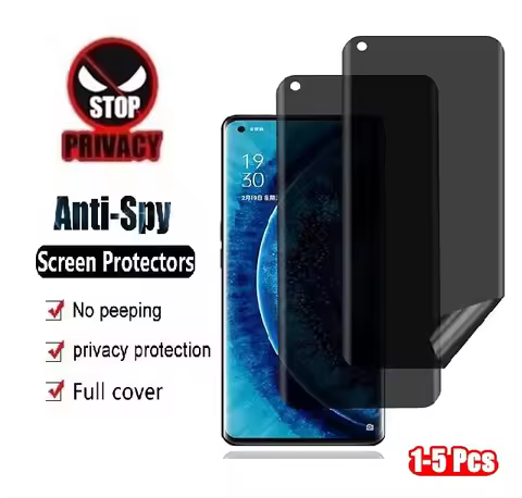 1-5Pcs Privacy Hydrogel Film For Oppo A6 Gt A5I F29 F13 F31 Pro 5G Find X9 A5 A6I A5M K12S Anti Spy 