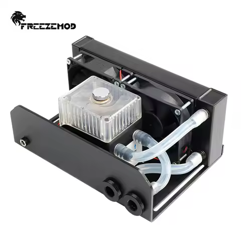 FREEZEMOD AIO Laptop Liquid Cooler Combo Aluminum Notebook Industrial Water Cooling Kit Module 80mm 