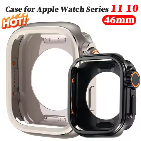 Aluminum Alloy Case for Apple Watch Case Series 11 46mm Metal Bumper Protective Change To Ultra 2 fo