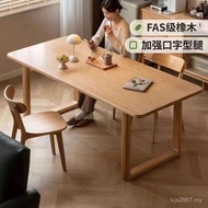 Table Size Language Workbench White Wax Dining Table Source Household Restaurant Style Solid Log Sim