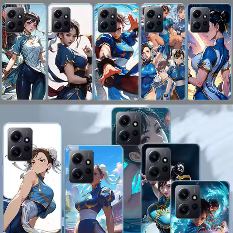 Game Anime Ch-Chun Li Phone Case For Redmi Note 14 15 Pro 5G 13 12 Pro Plus 11 11T 11E 11S 10 Pro 10
