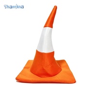 [Shamjina] Traffic Cone Hat Funny Traffic Cone Costume Hat Silly Felt for Partygoers, Halloween, Cos