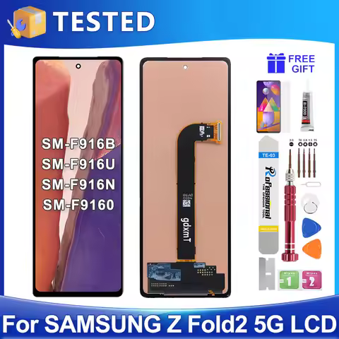 For Samsung Z Fold2 5G Tested For Z Fold2 F916B F916N F916W SCG05 LCD Display Touch Screen Digitizer