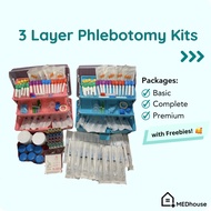 3 Layer Phlebotomy Kit for Medtech students/ phleb kit complete/ phleb tackle box/ phlebotomy w/free