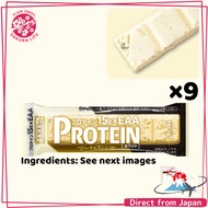 (9 pieces 1 set) Asahi Ippon Manzoku Protein Bar - one satisfyng bar - Protein White  From Japan