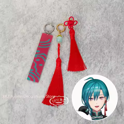 Anime NIJISANJI YouTube VTuber Ryushen Cosplay Earrings Ear Clip For Women Men Costume Props Jewelry
