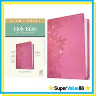 NLT Giant Print Filament Bible (Pink Floral Leatherlike): with FREE App for Women, Girls, Large Text