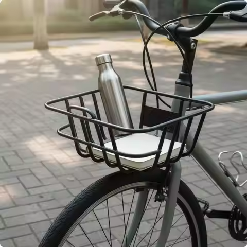 Front-Mounted Basket Storage Rack Universal Four-Hole Bicycle Basket Bicycle Crate Cycling Storage B