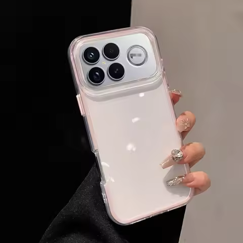 For XiaoMi POCO F8 Ultra F8 Pro Case New Transparent Frame 2-in-1 Large Hole Soft Shell Anti-drop Co