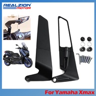 REALZIONMOTOR For Yamaha Xmax 250 300 400 V1 V2 Xmax300 Xmax250 Motorcycle Rearview Side Mirror Wing