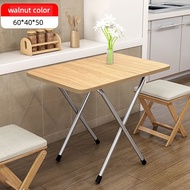 Walnut Color Portable Dining Table（60x40xH50cm) Folding Desk Computer Table Portable outdoor camping square table
