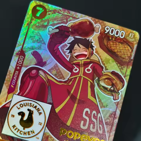 Proxy One Piece chicken drumstick Monkey.D.Luffy P-080 TCG Collection Anime Promo Card