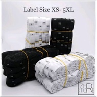 50pcs size Labels Label size/s XS to 5XL