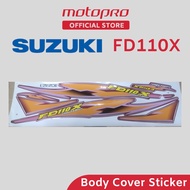 SUZUKI FD110X Body Cover Set Coverset Stripe Strike Sticker FD110X - Red Limited Edition (1)