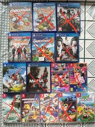 PS4 Games Little Big Planet 3 Metal Gear Survival The Division 龍如 極 Horizon MAFIA III Switch Games Overcooked+overcooked 2 Mariokart 孖8 Mario party 動森 Just dance 2020 Ring fit(有盒) 薩爾達傳說 王國之淚