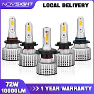 Novsight LED Car Headlights 2PCS A500 N12Y Foglamp H4 H7 H11 HB3 HB4 Yellow Headlight Bulbs