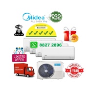 Midea (R32) *WIFI* System 4 Aircon + FREE Dismantle &  Dispose Old Aircon + FREE Installation + FREE