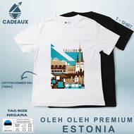ESTONIA 8 SOUVENIR T-Shirt Cotton Combed 24s SOUVENIR PREMIUM GIFT