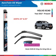 Bosch AeroTwin Euro Wiper Set A297S 24" & 20", VoLVO XC40 model year 2017 to present, XC40 wiper