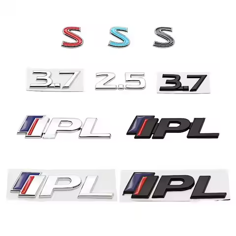 3D Metal Rear Trunk Side Fender Emblem Badge Car Sticker for Infiniti IPL Q50 Q50S Q50L G37 Q30 Q70 