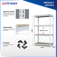 TTF Rack™️ EASY RACK H150-210cm x D30-60cm x L30-90cm Boltless Rack Storage Rack Organizer Rak Dapur