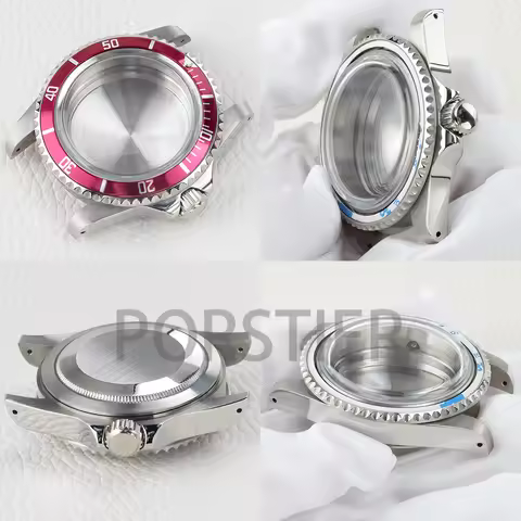 Round Glass NH35 39.5mm Watch Case Sapphire 10ATM Waterproof for Vintage NH35 NH36 Movement 28.5mm D