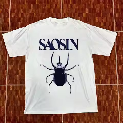Vtg Saosin Band For Fans Cotton White Full Size T Shirt OM43