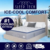 (SG) 13 Inch Cooling Mattress, 32cm | Pocketed Spring Mattress King, Queen, Super Single, Single