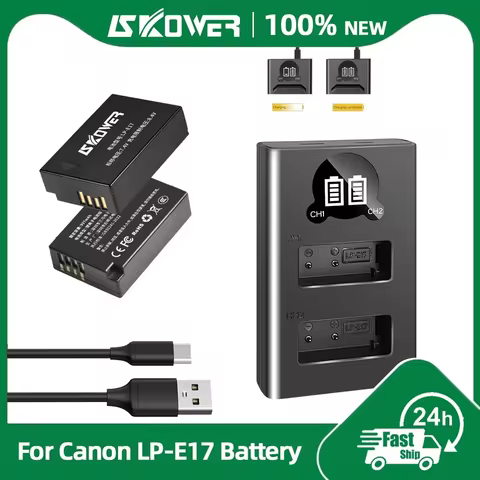 LP-E17 Battery for Canon Cameras EOS 200D Mark II M3 M5 M6 750D 760D 77d 800D 850D R50 RP R8 R10 T8i