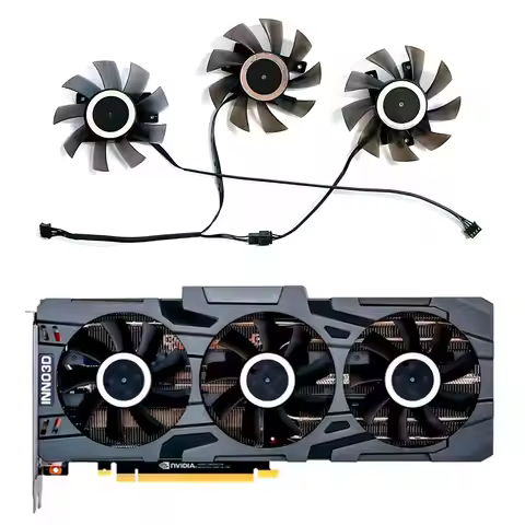 NEW 1SET CF-12815S RTX 2080 SUPER GPU Fan，For INNO3D RTX 2070 Super、RTX 2080 TI、2080 Super、2080 Gami