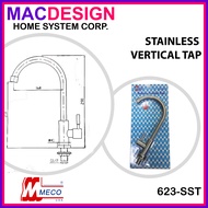 MECO 623 SINK FAUCET VERTICAL TAP LEVER HANDLE 1/2" STAINLESS MACDESIGN HOME (OFFICIAL SELLER)