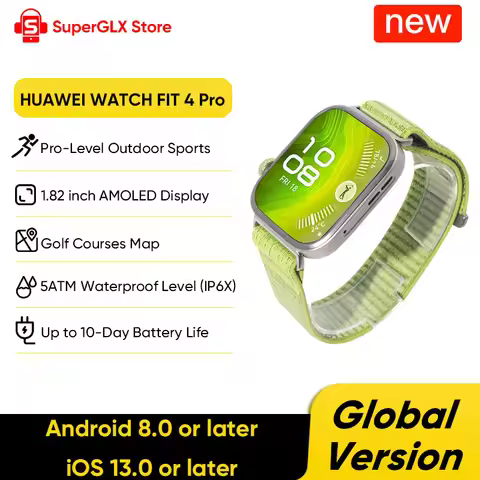 Global Version HUAWEI WATCH FIT 4 Pro Smartwatch 1.82 inch AMOLED Display Sapphire Glass ECG Sensor 