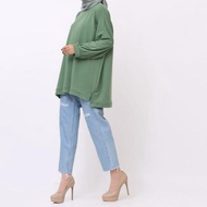 Jumbo BIGSIZE BATWING BLOUSE TOP OVERSIZE BABYTERRY SPANDEX - 1795