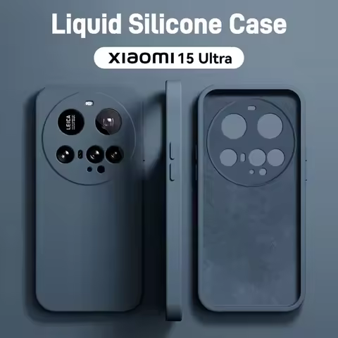 For Xiaomi 15 Ultra Case Liquid Silicone Camera Lens Protector Phone Cases For Xiaomi Mi 15 Ultra Mi