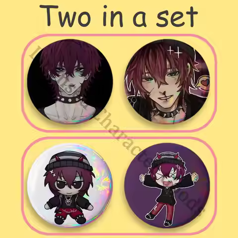 Killer Ronin Chat Badges 25 32 44 58 75 mm Round Cosplay Pin Backpack Decor Collect Gifts Brooch 2-p