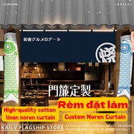 Door Curtain Customized Japanese Restaurant Door Curtain Hanging Cloth Partition Half Hanging Curtai