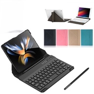 Universal keyboard Leather Case For Samsung Galaxy Z Fold 4 3 2 Bluetooth keyboard For IPAD  Pen Tab