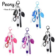 PEONY1 Retractable Ball Pen Set, Permanent Marker  6-in-1 Multifunction Nurse Pens, Flashlight Folda