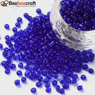 1pound Glass Seed Beads Transparent Round Blue 8/0 3mm Hole: 1mm 10000 beads/pound