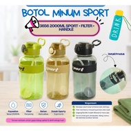 DRINKING BOTTLE WATER BOTTLE DRINKING BOTTLE 3656 SIZE 2000ML SPORT + FILTER + HANDLE 6.6